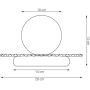 Lampa stołowa 1x8 W koralowa 1828LN1 Emibig Umbra zdj.2