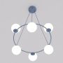 Lampa wisząca 6x10 W niebieska-opal 18306 Emibig Azura zdj.1