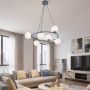 Lampa wisząca 6x10 W niebieska-opal 18306 Emibig Azura zdj.4