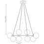 Lampa wisząca x10 W niebieska-opal 18308 Emibig Azura zdj.2