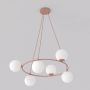 Lampa wisząca 6x10 W czerwona-opal 18316 Emibig Azura zdj.1