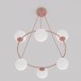 Lampa wisząca 6x10 W czerwona-opal 18316 Emibig Azura zdj.3