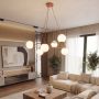 Lampa wisząca 6x10 W czerwona-opal 18316 Emibig Azura zdj.4