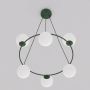Lampa wisząca 6x10 W zielona-opal 18326 Emibig Azura zdj.3