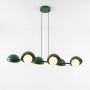 Lampa wisząca 6x8 W zielona 18358 Emibig Boom zdj.1