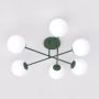 Lampa podsufitowa 6x10 W zielona-opal 18476 Emibig Roma zdj.3