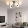 Lampa podsufitowa 6x10 W zielona-opal 18476 Emibig Roma zdj.5