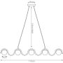Lampa wisząca 5x8 W niebieska 18485 Emibig Sinus zdj.2