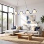 Lampa wisząca 5x8 W niebieska 18485 Emibig Sinus zdj.4