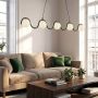 Lampa wisząca 5x8 W zielona 18505 Emibig Sinus zdj.4