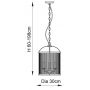 Lampa wisząca 4x6 W mosiądz 106711 Endon Lambeth Ribbed zdj.2