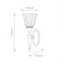 Kinkiet 1x3 W mosiądz BATHDRYDEN1PB Elstead Lighting Dryden zdj.2