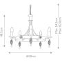 Lampa wisząca 5x60 W czarna BY5BLACK Elstead Lighting Belfry zdj.2