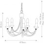 Lampa wisząca 5x60 W czarna CB5BLACK Elstead Lighting Carisbrooke zdj.2
