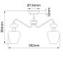 Lampa podsufitowa 3x40 W czarna-mosiądz DLARMANDSF3AB Elstead Lighting Armand zdj.2