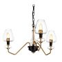 Lampa wisząca 3x40 W czarna-mosiądz DLARMAND3AB Elstead Lighting Armand zdj.1