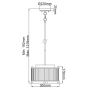 Lampa wisząca 2x60 W biała-nikiel DLCORONA2PWPN Elstead Lighting Corona zdj.2