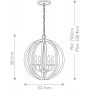 Lampa wisząca 4x60 W drewno-żelazo FEALLIER4PWW Elstead Lighting Allier zdj.2
