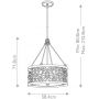 Lampa wisząca 4x60 W patyna FEARABESQUE4 Elstead Lighting Arabesque zdj.2