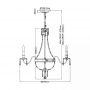 Lampa wisząca 6x60 W brązowa FEBELLINI6 Elstead Lighting Bellini zdj.2