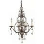 Lampa podsufitowa 4x60 W brązowa FECHATEAU4 Elstead Lighting Chateau zdj.1