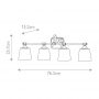 Kinkiet 4x3 W chrom FECONCORD4BATH Elstead Lighting Concord zdj.2