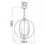 Lampa wisząca 3x60 W nikiel FECORINNE3PM Elstead Lighting Corinne zdj.2
