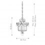 Lampa wisząca 1x60 W srebrna FEGIANNA1C Elstead Lighting Gianna zdj.2