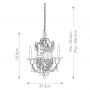 Lampa wisząca 4x60 W srebrna FEGIANNA4 Elstead Lighting Gianna zdj.2