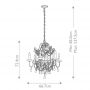 Lampa wisząca 6x60 W srebrna FEGIANNA6 Elstead Lighting Gianna zdj.2
