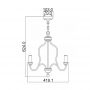 Lampa wisząca 3x40 W biała-drewno FEHARTSVILLE3 Elstead Lighting Hartsville zdj.2