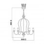 Lampa wisząca 5x40 W biała-drewno FEHARTSVILLE5 Elstead Lighting Hartsville zdj.2