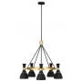Lampa wisząca 5x60 W czarna-mosiądz FEJOAN5MB Elstead Lighting Joan zdj.1