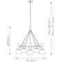 Lampa wisząca 5x60 W czarna-mosiądz FEJOAN5MB Elstead Lighting Joan zdj.2