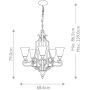 Lampa wisząca 5x60 W złota-brązowa FEKELHAMHALL5UPLT Elstead Lighting Kelham Hall zdj.2
