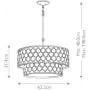 Lampa wisząca 6x60 W srebrna FELUCIAPE2TR Elstead Lighting Lucia zdj.2