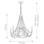 Lampa wisząca 6x60 W szary/popielaty FEMARYVILLE6 Elstead Lighting Maryville zdj.2