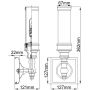 Kinkiet 1x3 W chrom FEPAYNOR1BATH Elstead Lighting Payne zdj.2
