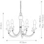 Lampa wisząca 5x60 W czarna CH5BLACK Elstead Lighting Chartwell zdj.2