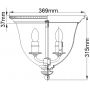Plafon 2x60 W mosiądz HKCAMBRIDGEFB Elstead Lighting Cambridge zdj.2