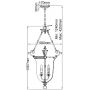 Lampa wisząca 3x60 W mosiądz HKCAMBRIDGEPL Elstead Lighting Cambridge zdj.2