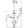 Lampa wisząca 3x60 W mosiądz HKCAMBRIDGEPS Elstead Lighting Cambridge zdj.2