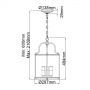 Lampa wisząca 4x60 W HKGENTRYPMPW Elstead Lighting Gentry zdj.2