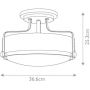 Lampa podsufitowa 3x60 W biała-mosiądz HKHARPERSFSHB Elstead Lighting Harper zdj.2