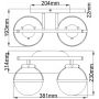 Kinkiet 2x40 W czarny HKHOLLIS2CBKBATH Elstead Lighting Hollis zdj.2