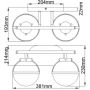 Kinkiet 2x40 W biały-czarny HKHOLLIS2OBKBATH Elstead Lighting Hollis zdj.2
