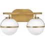 Kinkiet 2x40 W biały-mosiądz HKHOLLIS2OHBBATH Elstead Lighting Hollis zdj.1
