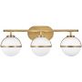 Kinkiet 3x40 W biały-mosiądz HKHOLLIS3OHBBATH Elstead Lighting Hollis zdj.1