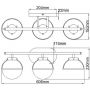 Kinkiet 3x40 W biały-mosiądz HKHOLLIS3OHBBATH Elstead Lighting Hollis zdj.2