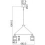 Lampa wisząca 5x60 W brązowa KLASHLANDBAY5PBU Elstead Lighting Ashland Bay zdj.2